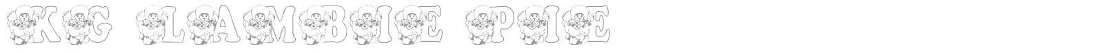 KG LAMBIE PIE font preview